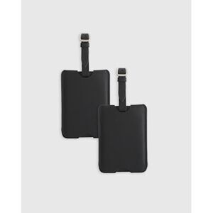 Quince Home Nappa Leather Luggage Tag 2-Pack Black OS